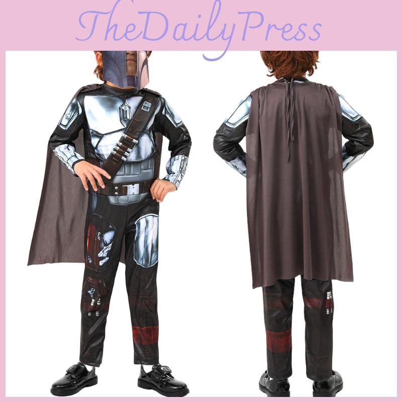 Костюм галактического охотника за головами Мандалорца для детей на Хэллоуин, косплей-наряд