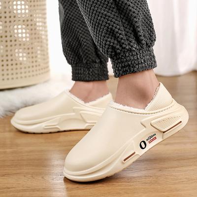 Модные Зимние Теплые Домашние Хлопковые Тапочки Плюшевые Комнатные Хлопковые Тапочки Лаконичные На Платформе Уличная Обувь Домашние Водонепроницаемые Тапочки Сад Женские