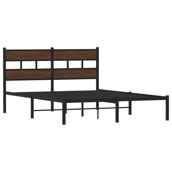 VidaXL Cadre de lit sans matelas avec tête de lit 160x200 cm, lit double, meuble de chambre à coucher, lit d'appoint, lit, 4017154