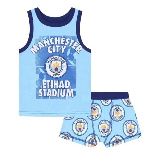 Manchester City FC Boys Crest Top & Shorts Set