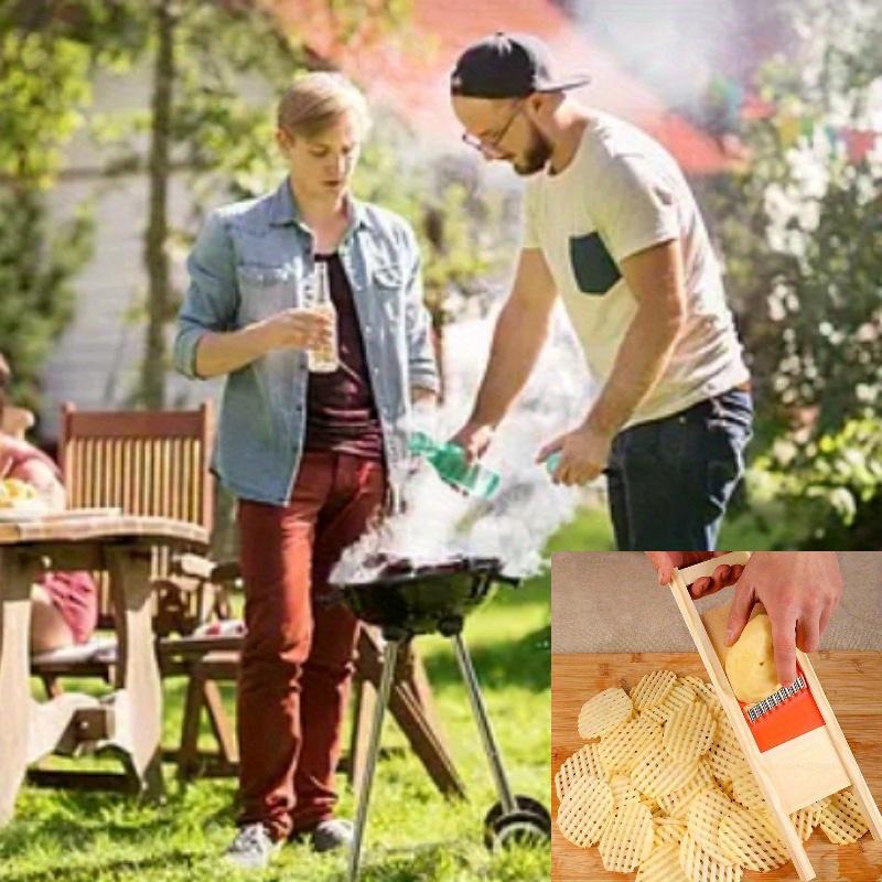 Картофелерезка и овощерезка 2 в 1 - ручная волнорезка с цветочным узором, прочный пластиковый кухонный гаджет для создания идеальных волн и цветов