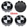Universal Base Black White Badge Set for BMW 7Pcs 68mm 56mm 82mm 74mm  Hood Trunk Wheel Steering Logo 7Pcs 2-Pin 3-Pin Clips Kit GX9