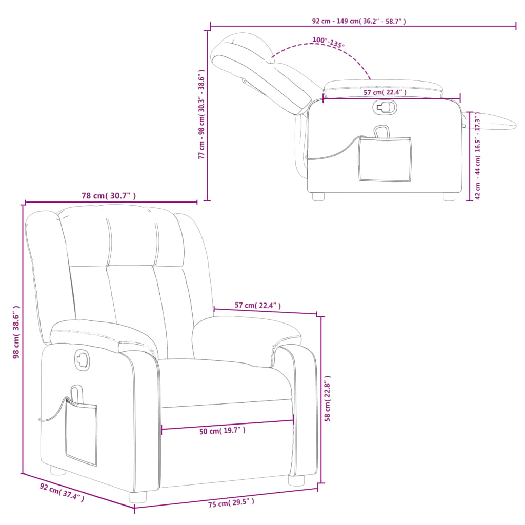Massage Relax Chair Dark Green Fabric