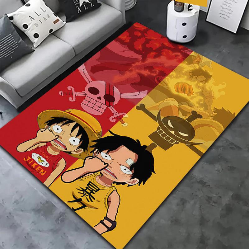 Ковер с изображением Манки Д. Луффи из One Piece для гостиной, спальни, дома, украшение дивана, нескользящий коврик для детской игры