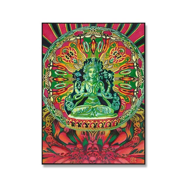 Греческий миф, богиня, ведьма, языческий настенный художественный постер, психоделический богемный цыганский холст, картина с принтом, домашний декор для спальни