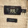 RRL 1 звезда 100% шелк Кардиган вязаный с V-образным вырезом и длинными рукавами S бежевый Мужской Б/у