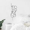 Wall Ornament Minimalist 3D Face Line Art Silhouette Wall Hanging Iron Abstract Craft for Home Decoration