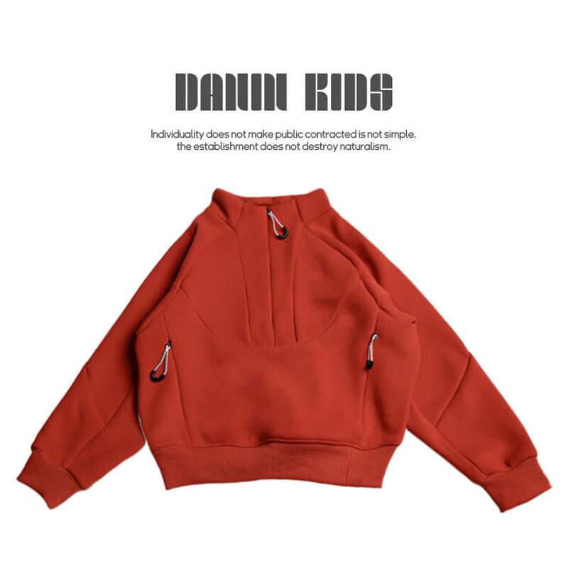Детская флисовая толстовка с геометрическим узором и молнией на половину высоты