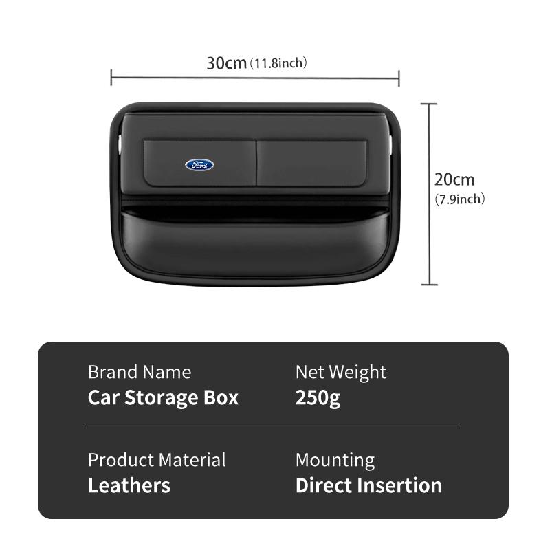 Car Seat Crevice Wallet Phone ID Card Slit Gaps Storage Box For Ford Escape Ecosport Fusion Explorer Expedition Taurus