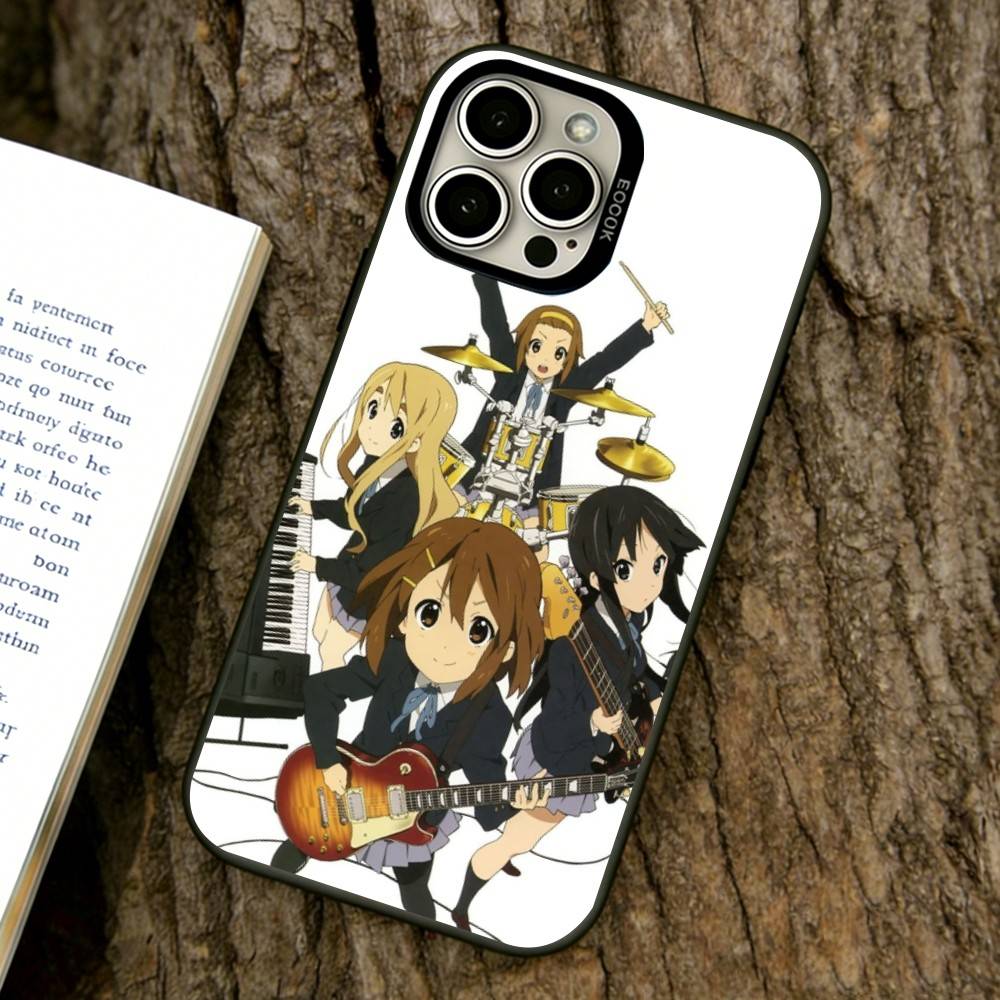 K-ON Phone Case For iPhone 17,16,15,14,13,12,11 Plus,Pro Max,XS,Colorful Silver Black Cover