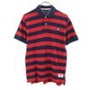 J.PRESS Made In Japan Border Pattern Short Sleeve Polo Shirt L Red Fawn Men's Used
