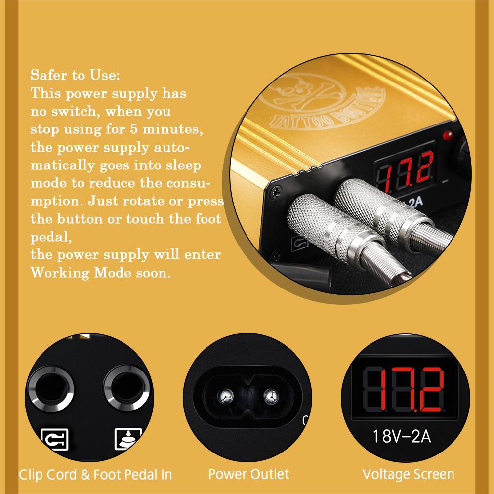 PHOENIXY Набор для татуировки Роторная ручка для татуировки с коробкой для татуировки Перманентный макияж Татуировка Боди-арт Чернила Набор для татуировки