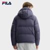 Fila Белый Повседневный Классический Ретро Защитный Теплый Удобный Пуховик с Капюшоном Мужской Верхняя одежда Темно-фиолетовый F11M543910FDP
