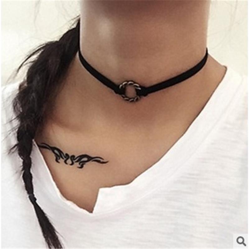 Ожерелье на ключицу из бархатного кружева - женское чокер в стиле панк-лолита