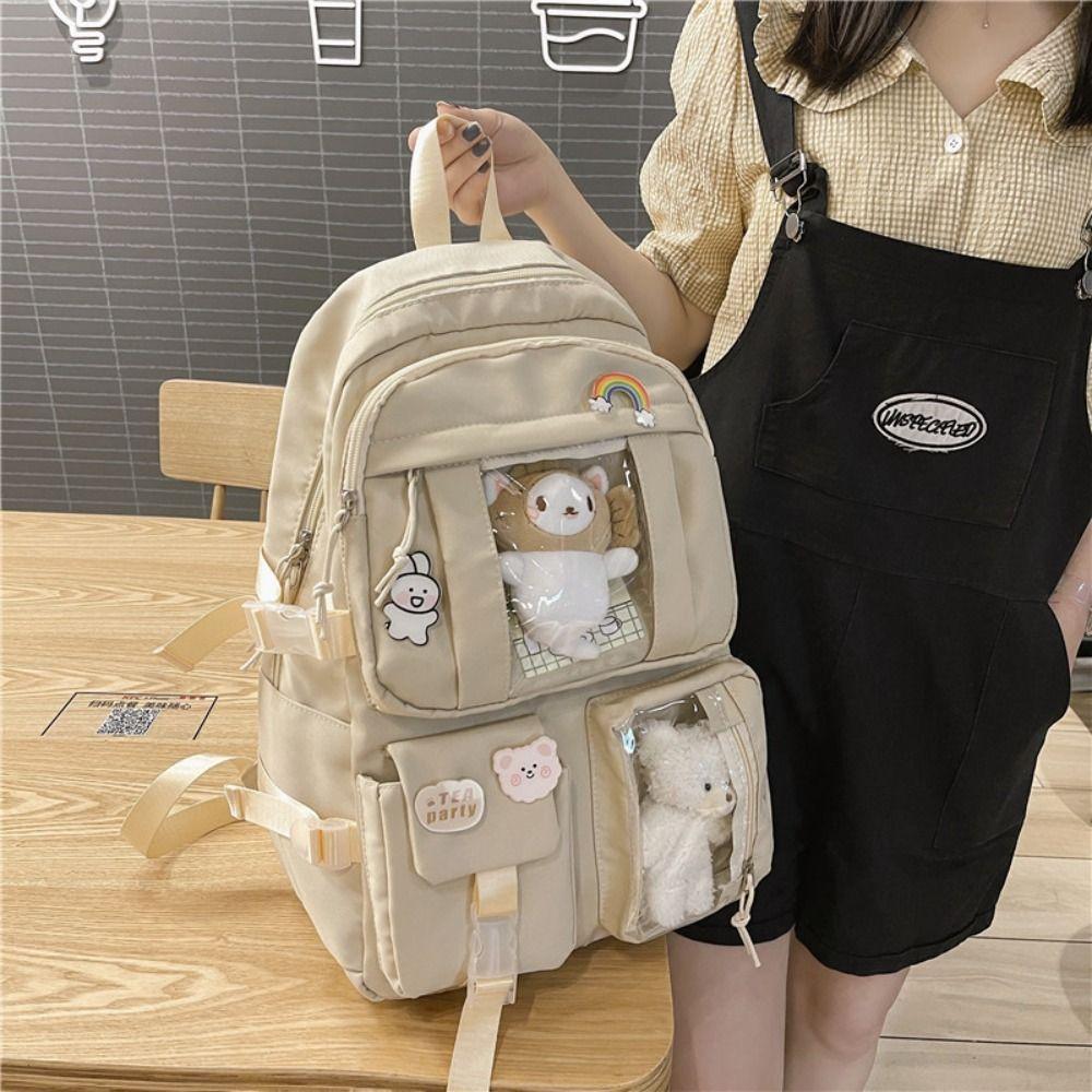 High Quality Waterproof Book Bag Multifunctional Nylon Large Capacity School Bag Travel Backbag School Rucksack