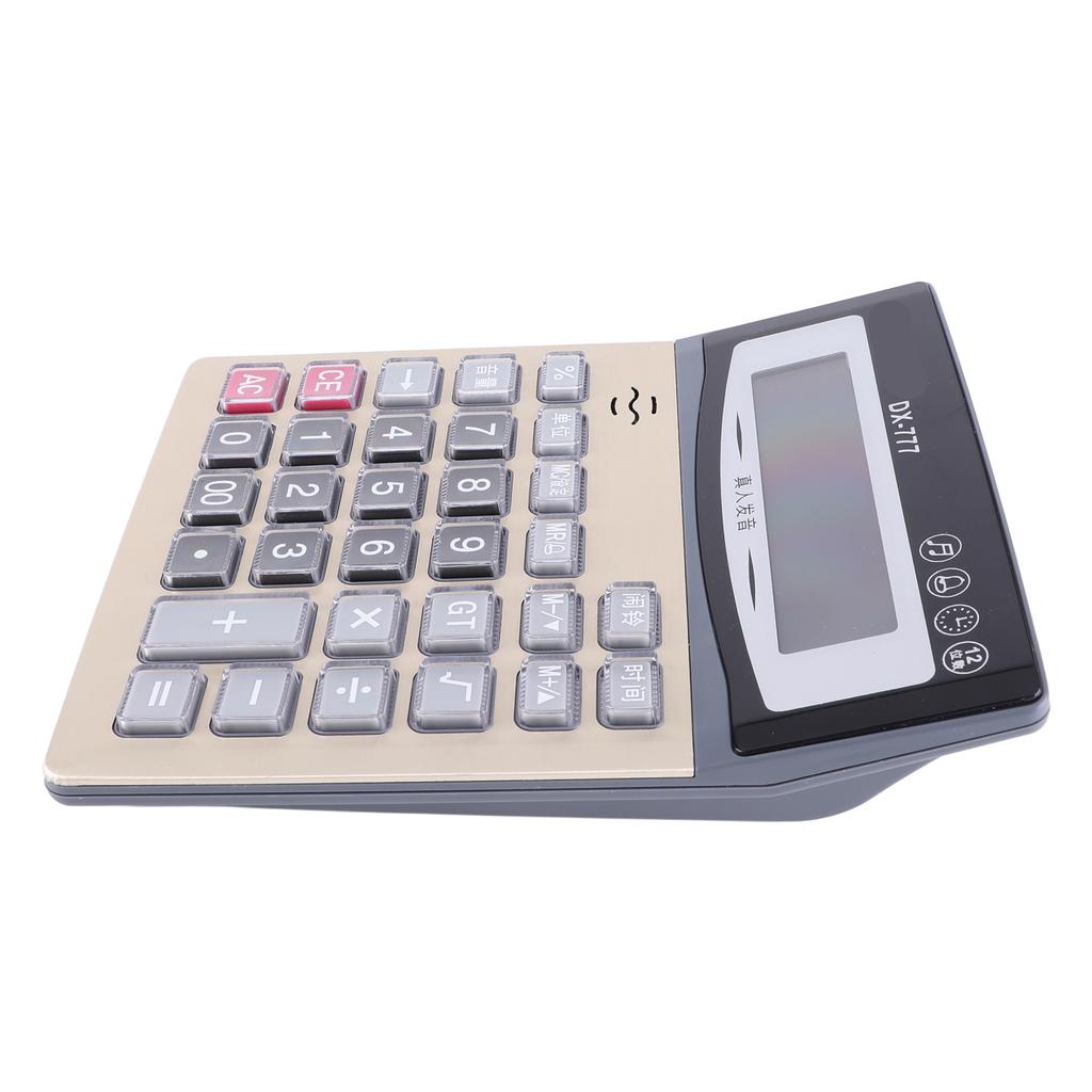 Desk Calculator 12 Digit Clear Large Display Big Buttons Voice Reading Office Calculator for School