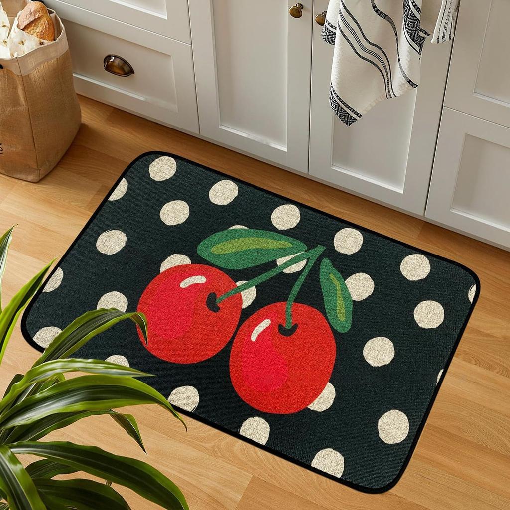 Цветочный коврик для пола в стиле ретро, грязеотталкивающий и простой в уходе, впитывающий, быстросохнущий коврик для пола для ванной комнаты