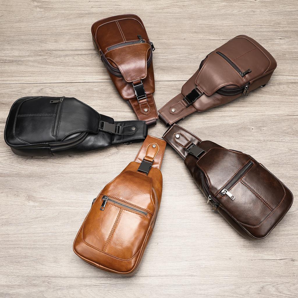 Сумка-мешок из воловьей кожи Head Layer, мужская многофункциональная сумка через плечо из натуральной кожи в стиле ретро