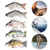 13.5CM/39.3G/54G Electric Multi-Jointed Fishing Lure with Float USB Rechargeable LED Luminous Swimbait Robotic Artificial Bait Fishing Accessories