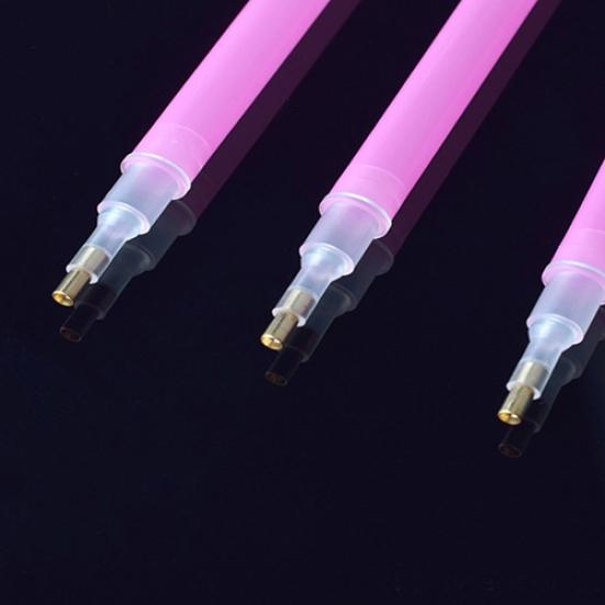 Nail Art Accessories Useful Nail Art Rhinestones Pen Acrylic Pink 13 Cm 10 Pcs