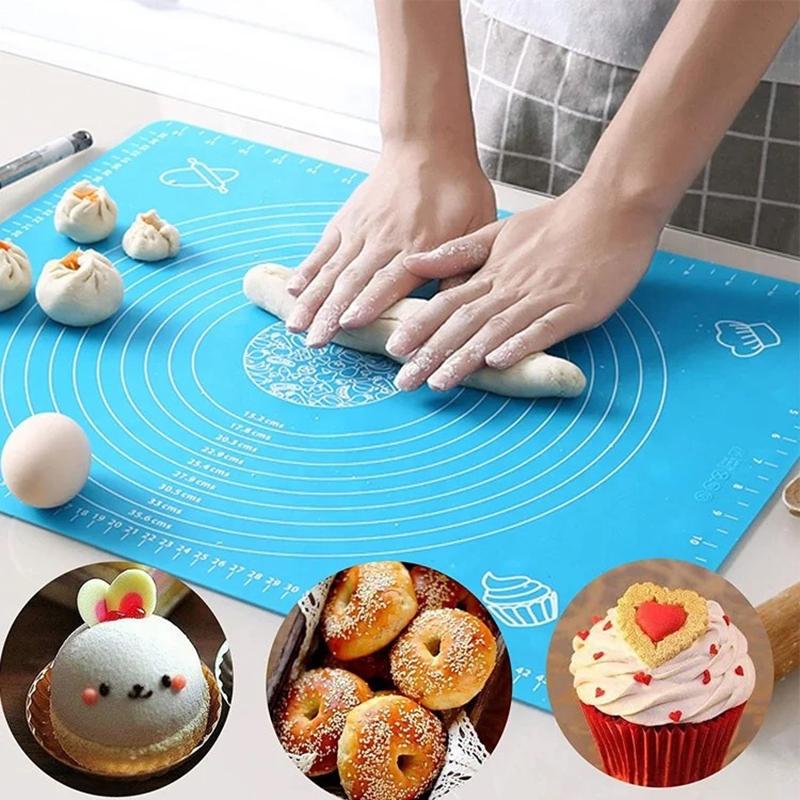 Cooking Dough with Silica Gel Kneading Pad Baking Silica Gel Pad Food-grade Thickening Scale Anti-overflow Heat Insulation Pad