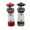 Resin Solar Lighthouse Light Solar Powered Waterproof LED Lighthouse Lamp Rotating Beam Lantern Lighthouse