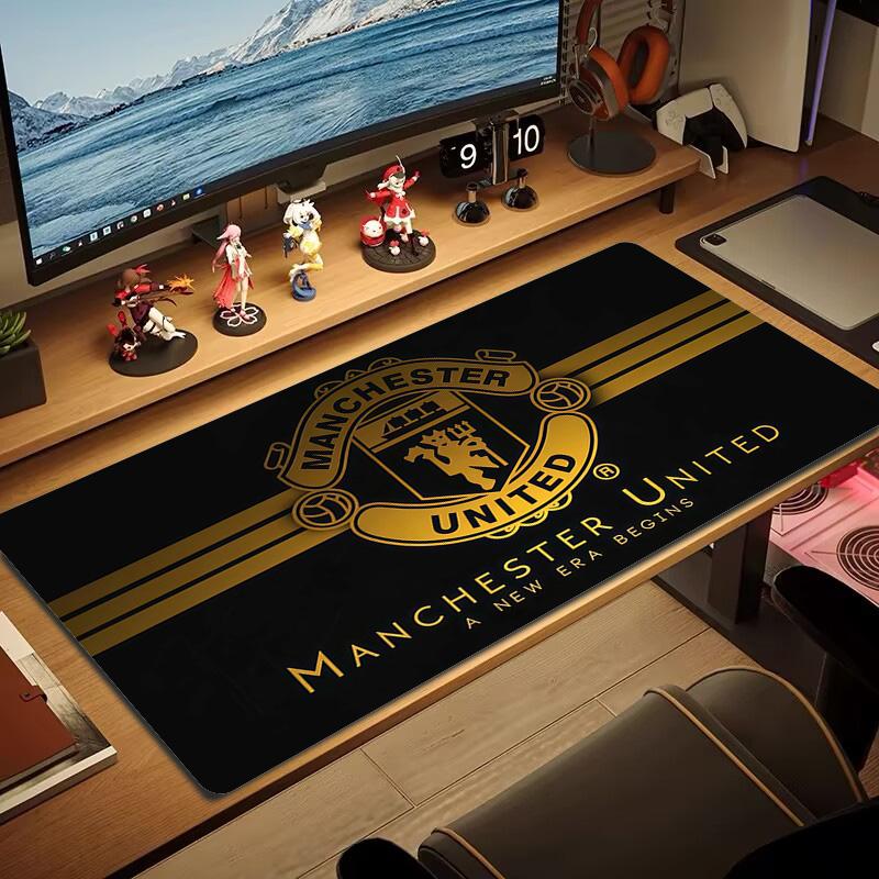 Man United3 Print Cushion Non-slip Laptop Tablet Big Mousepad XXL Mat Mini PC Playmat With Lock edge