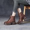 The First Layer of Cowhide Martin Boots for Women's 2025 Autumn and Winter New Velvet Thick-soled Retro British Style Leather Short Boots for Children