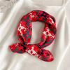 2021 Small Size Women Scarf Fashion Print Silk Scarves Square Neck Office Satin Handkerchief Bandana Foulard