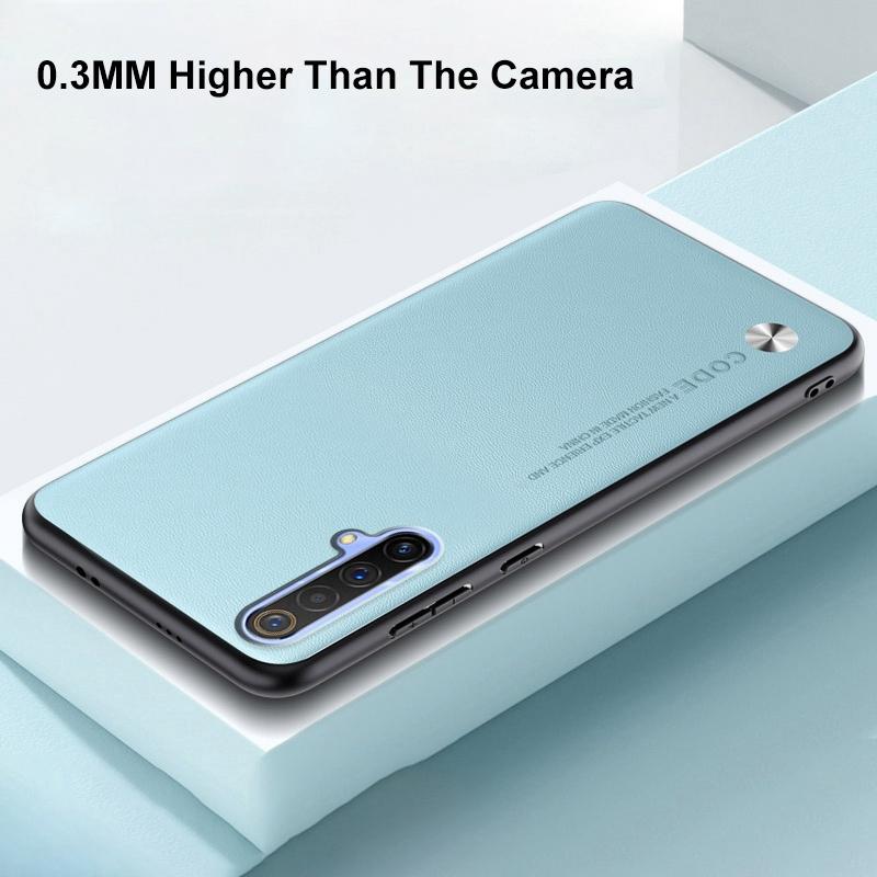Роскошный чехол из искусственной кожи для Realme X3 SuperZoom, задняя крышка, матовый силиконовый чехол для телефона с полной защитой для Realme X50 5G RealmeX3