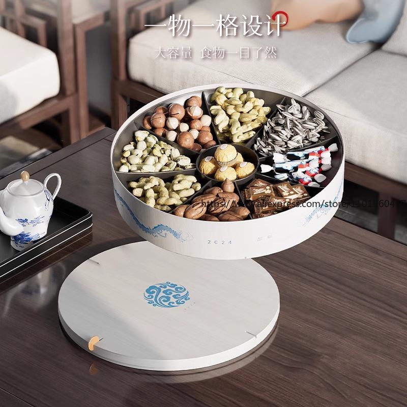 High-Grade Nut Storage Box Luxury Style Ideal for Living Room Coffee Table Holds Nuts Candies Snacks