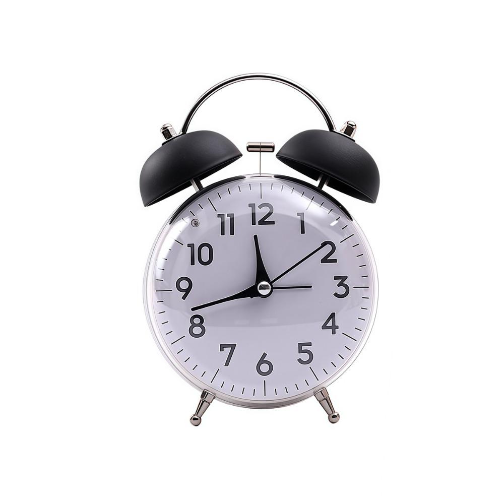 4 Inch Size Desk Alarm Clock Loud Alarm Bedside Wake-up Clock Mechanical Clock  Morning Routine