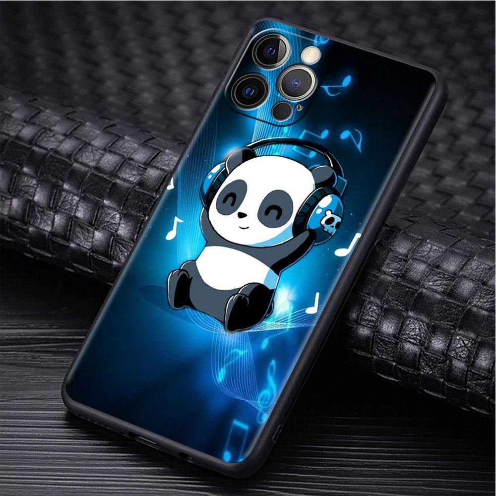 Милый чехол с изображением панды из мультфильма для Apple iPhone 14 Pro Max 13 11 12 Mini SE 7 8 Plus X XS 6 6S, силиконовый чехол для телефона, мягкий, Funda