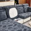 Plush Sofa Cushion Cover For Normal Sofa L Shape Sofa Chaselong Slipcovers Stretch Jacquard Flower Home Decoration