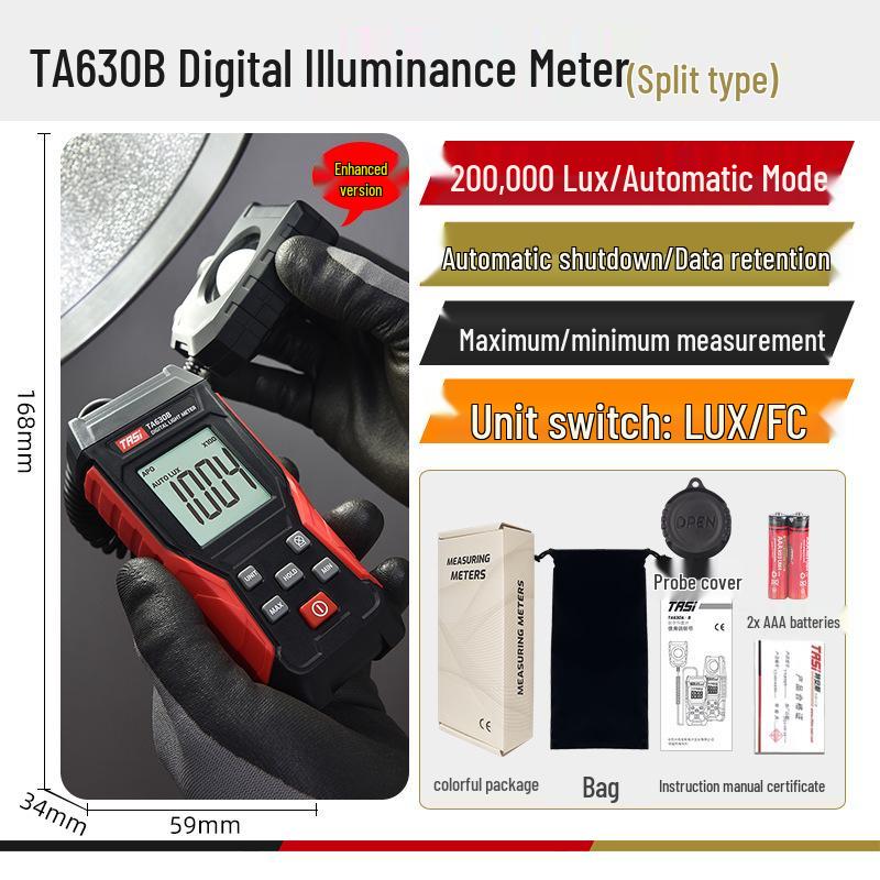 TEANNS TA630 Высокоточный люксметр для измерения яркости и освещенности