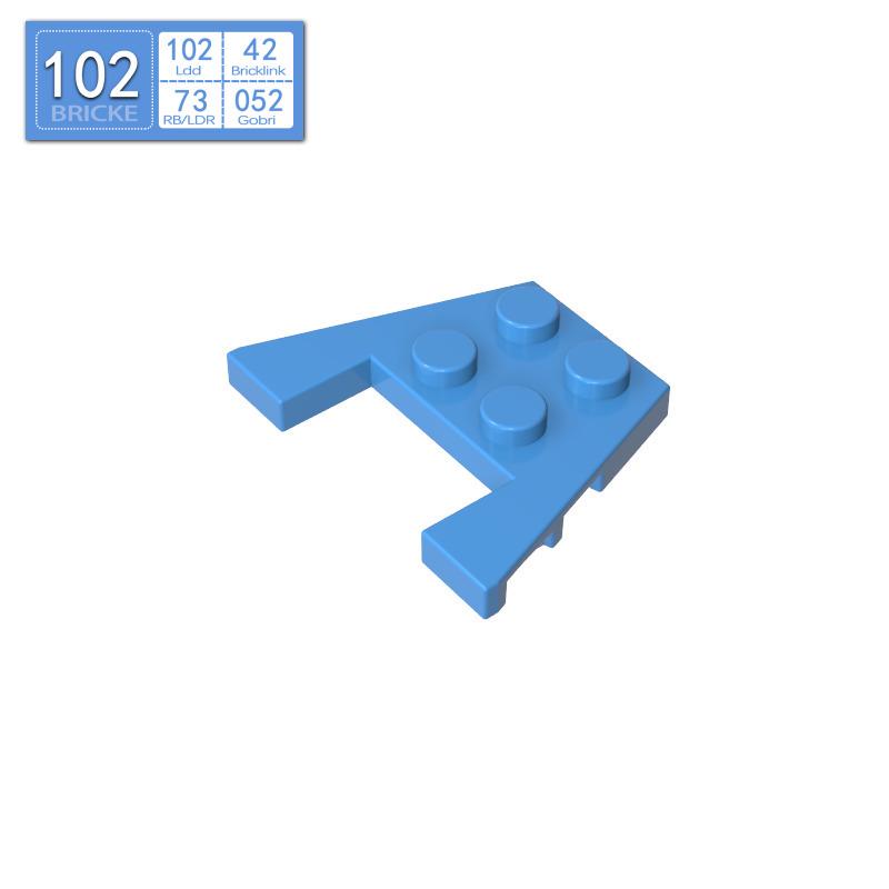 BRICKE 3x4 Wedge Plate, Compatible with Lego Technic (90194, 28842, 4859, 48183).