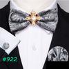 Barry.Wang Мужской галстук-бабочка с жемчужной брошью, шелковый галстук-бабочка с узором пейсли, носовые запонки для свадебных свиданий
