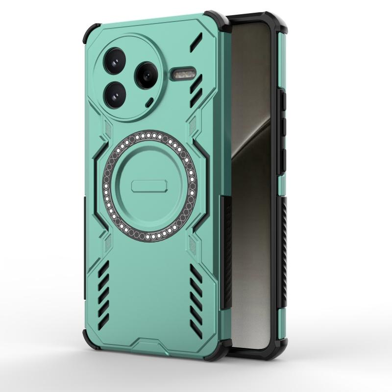 Для Poco F7 Pro Чехол Чехол Xiaomi Poco F7 Pro Capas PC Ударопрочный Кольцевой Магнитный Адсорбционный Беспроводной Зарядный Чехол Poco F7 Pro