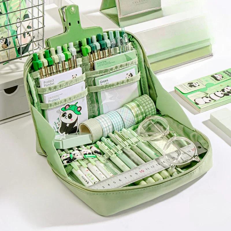 12-слойный пенал для девочек, большой пенал большой емкости, школьные канцелярские принадлежности, эстетический чехол для канцелярских принадлежностей для студентов