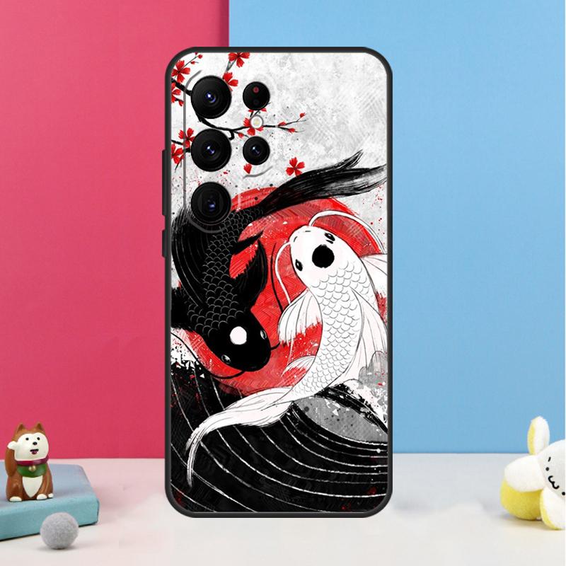Чехол с изображением рыбы кои Инь-Ян для Samsung Galaxy S26 S25 Ultra S20 S21 S22 S23 S24 Plus S10 S25 FE Задняя крышка