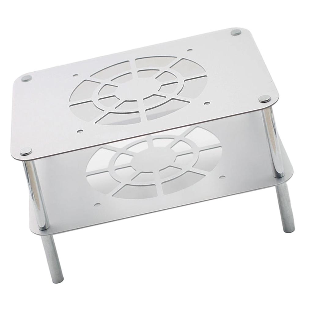 Fanless Cooling Stand for Router Premium Aluminum Material Double Tiers Architecture Thermal Management Solution