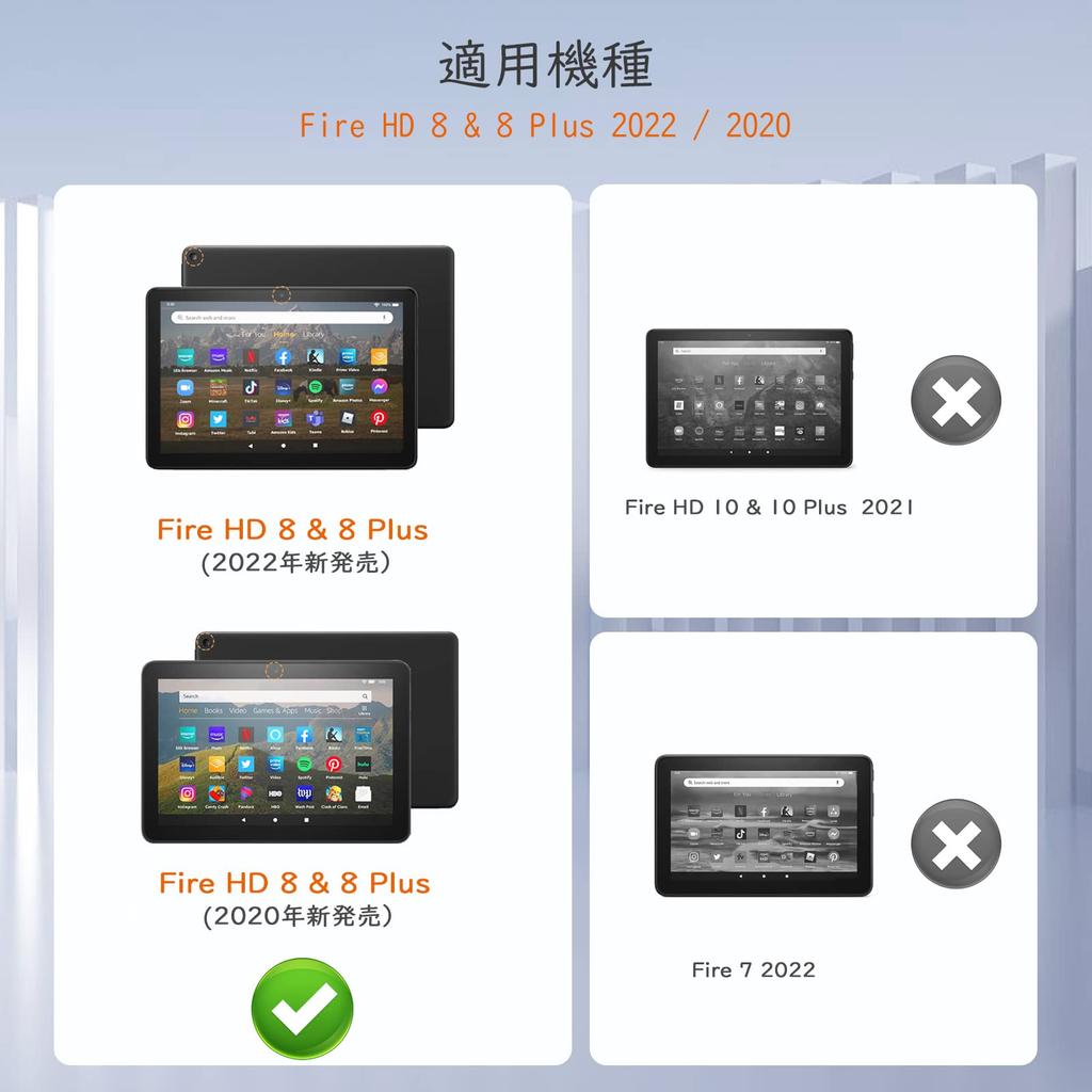 Fire Hd 8 Case 12th Generation TiMOVO Fire HD HD 8 Plus Cover Stand Case Tablet Protective Case Auto Sleep Function Shockproof Scratch Resistant