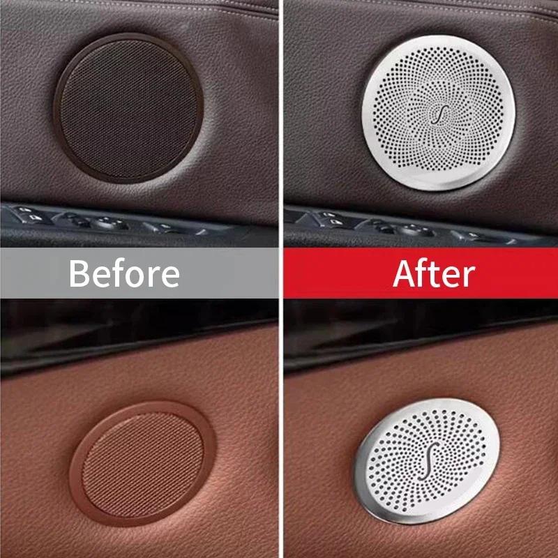 For BMW 5 Series GT 5GT F07 2010-2017 Car Inner Door Audio Speakers Stereo Panel Decorate Cover Speaker Trim Cover