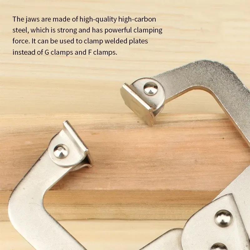 C Type Clip Vise Grip Woodworking Face Clamps 6/9/11/14/18-inch Cabinets High Quality Grip Locking Plier Multi-Function Steel
