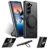 SUTENI G3 For Samsung Galaxy Z Fold7 5G Magnetic Case Waxy Texture Rotating Kickstand Leather Phone Back Cover