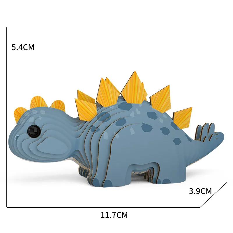 3D DIY Dinosaur Paper Puzzle Handmade Assembly Animal Stickers Interest Hand on Ability Toys Sets for Children Kids Crafts Gift