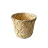 Yellow Desktop Organizer Basket Bamboo Weaving Fruit Basket Drain Basket  Vegetable Fruit Flower