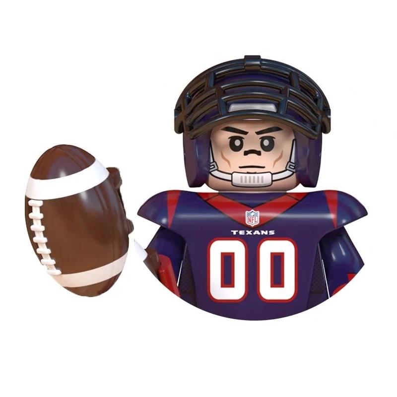 Usa Rugby Sport Player Set Buliding Blocks Chicago Bears Philadelphia Eagles England Patriots Mini Action Figure Bricks Toys
