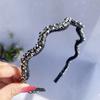Sweet Korean Women Hairband Girls Headdress Flower Crystal Hair Hoop Hair Accessories Wave Headband
