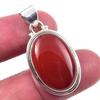 Natural Carnelian Gemstone Handmade 925 Solid Sterling Silver Pendant 1.25" d3S01